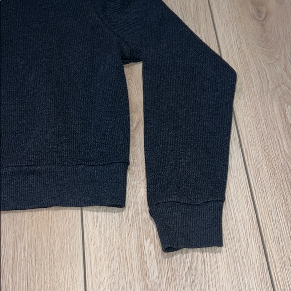 TNA Waffle Crop Black Zip-Up Hoodie - Picture 14 of 16